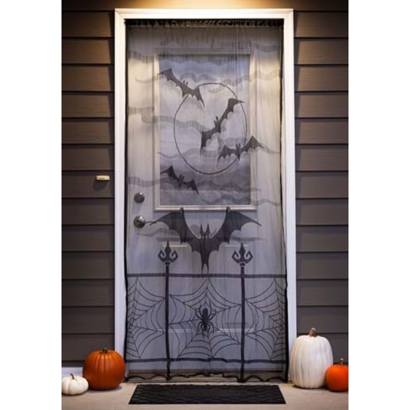 Eerie Bat Entryway Door Curtain Decoration Standard