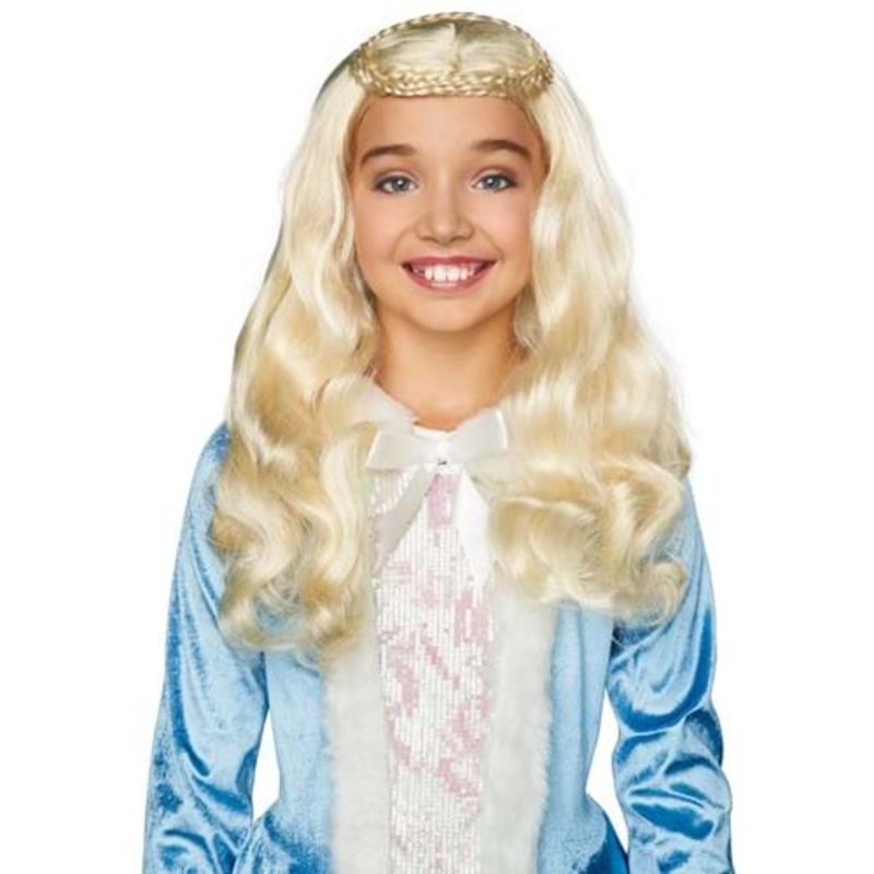 Girl's Medieval Blonde Queen Wig Standard