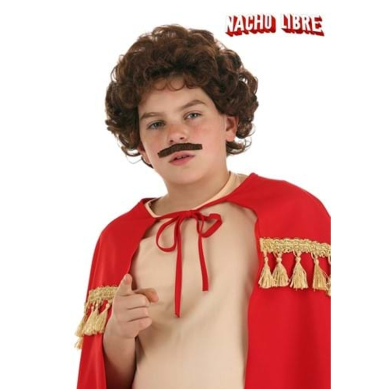 Nacho Libre Mustache and Wig for Kids Standard