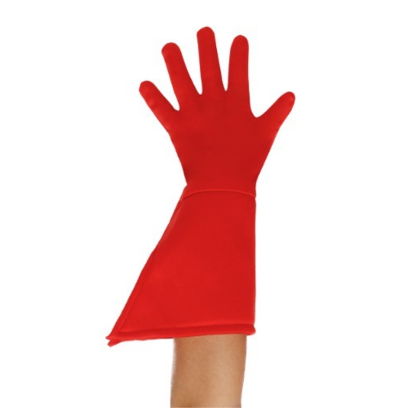 Red Superhero Gloves for Kids Standard