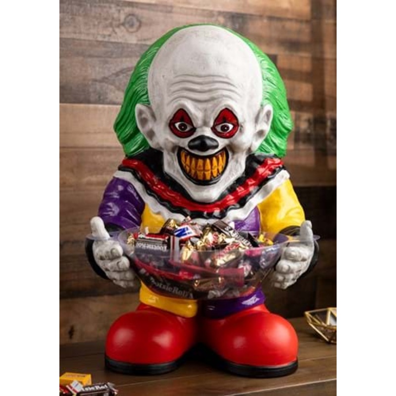 Scary Clown Candy Bowl Halloween Decoration Standard