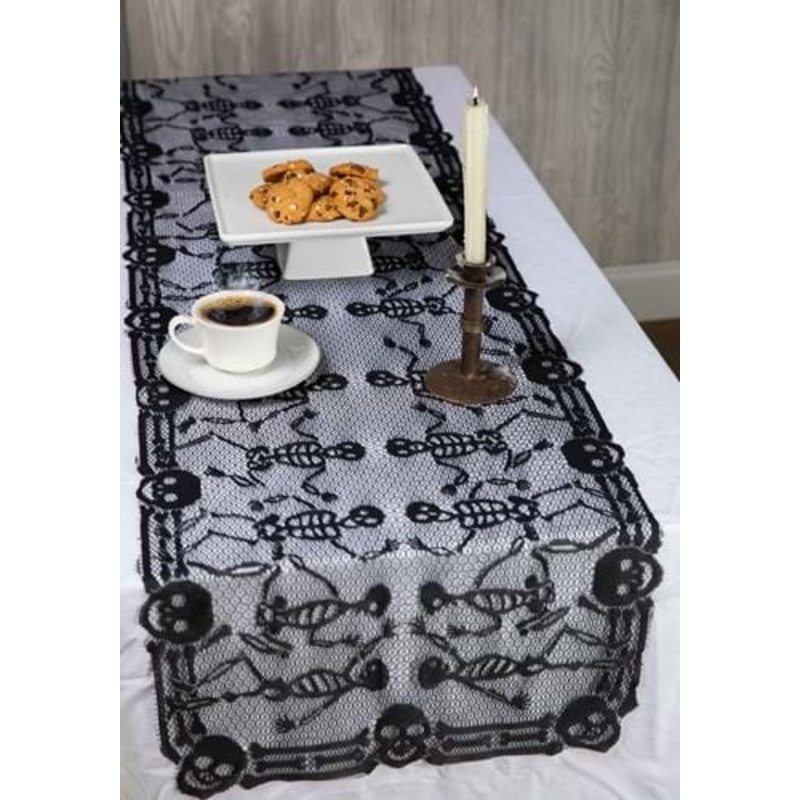 Spooky Skeletons Table Runner Halloween Decoration Standard