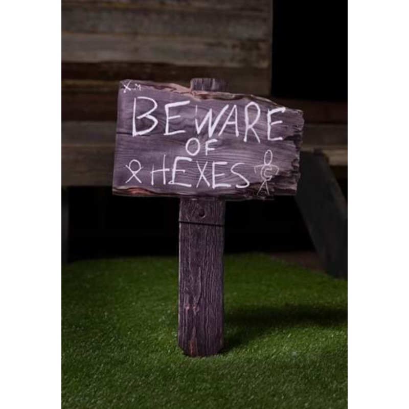Witch Way Hex Halloween Sign Decoration Standard