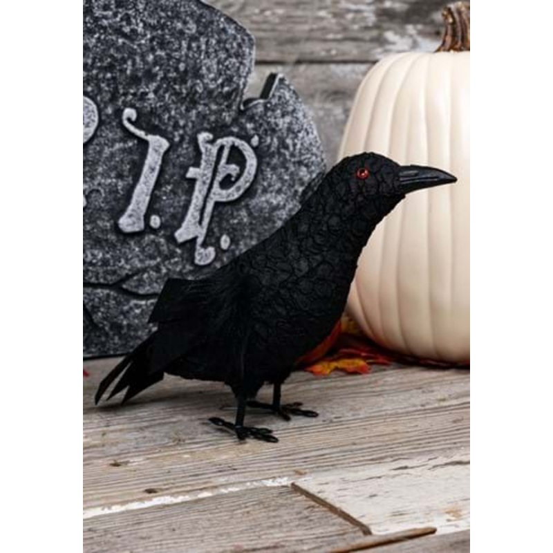 13-Inch Standing Black Crow Halloween Prop Standard
