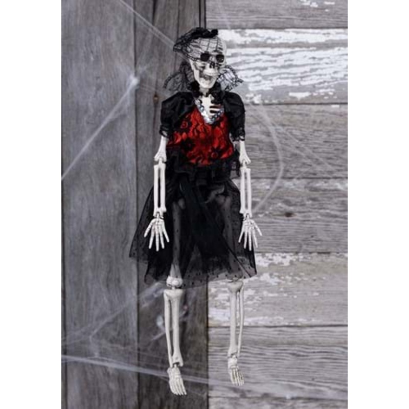 16-Inch Hanging Gothic Dress Skeleton Lady Prop Decoration Standard