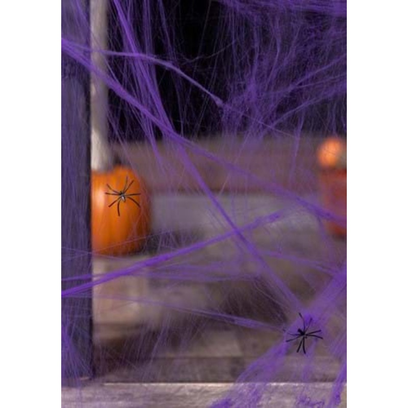 200 Square FT Purple Spider Web Halloween Decoration Standard