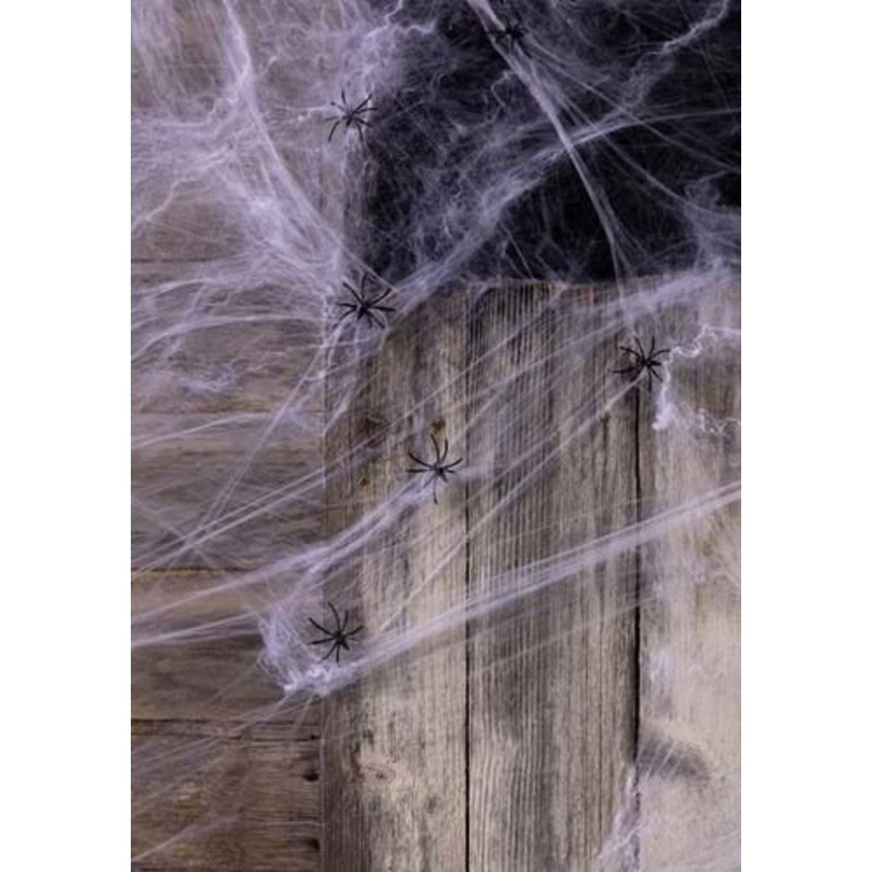 400 Square Foot White Spider Web Halloween Prop Standard