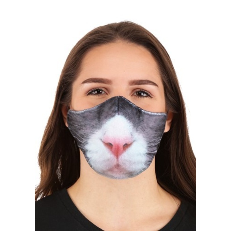 Adult's Cat Sublimated Face Mask Standard