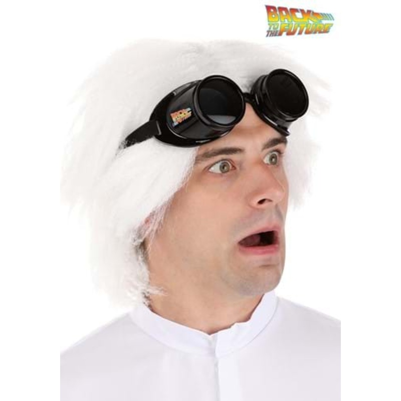 Back to the Future Doc Brown Costume Black Goggles Standard
