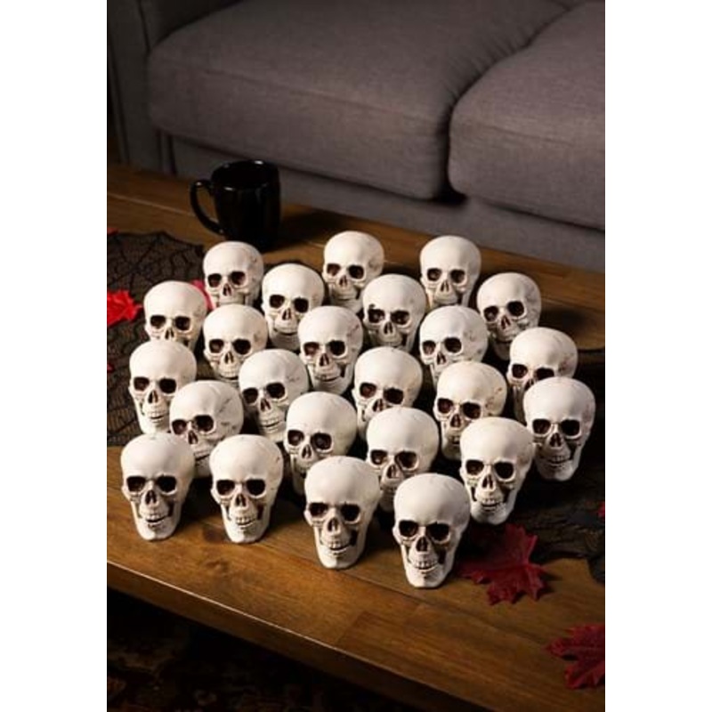 Bag of 24 Skulls Prop Decoration Standard
