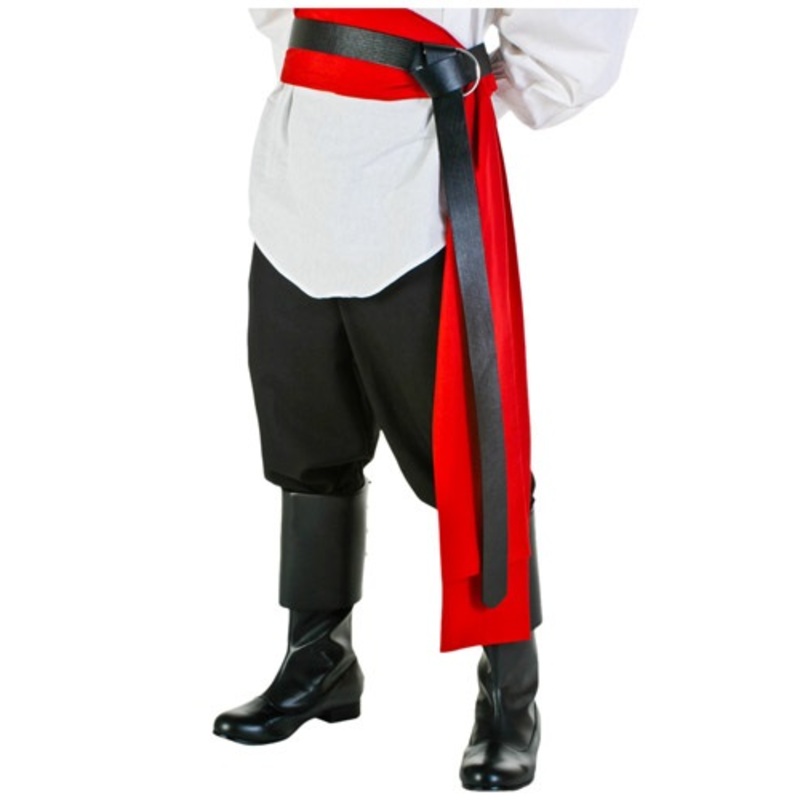 Black Faux Leather Renaissance Costume Belt for Adults Standard