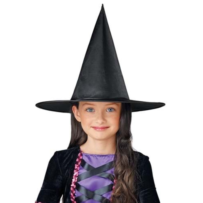 Classic Black Witch Hat for Kids Standard