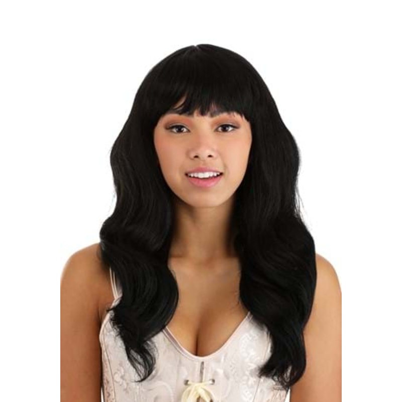 Deep Black Full Wavy Wig for Women Standard