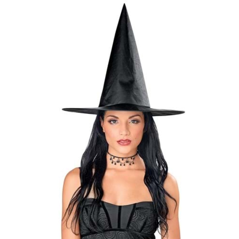 Deluxe Satin Witch Hat for Adults Standard