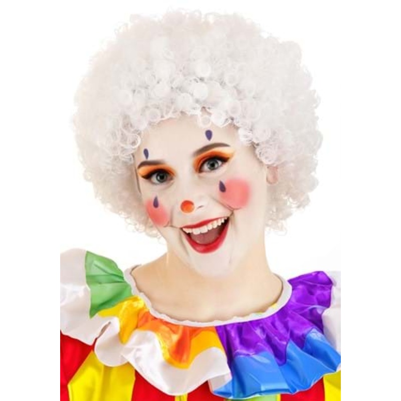 Deluxe White Afro Wig for Adults Standard
