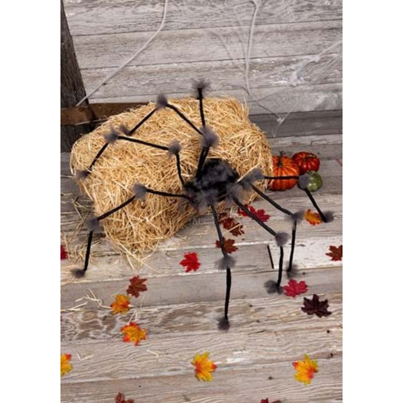 Large Hairy Gray Spider Halloween Decoration Standard - $12.99