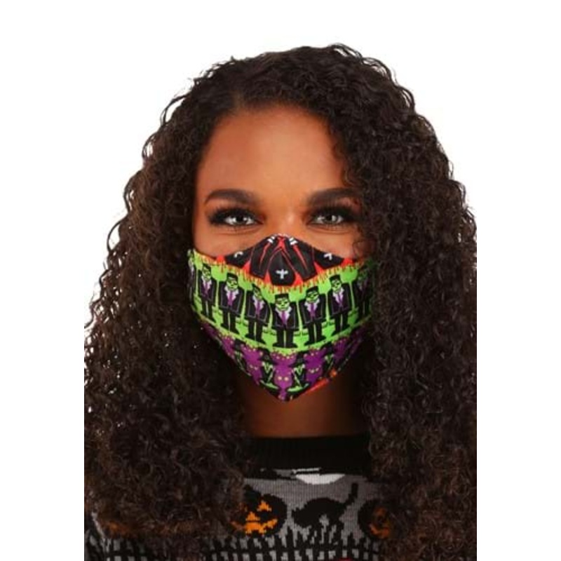 Monsters Sublimated Face Mask for Adults Standard