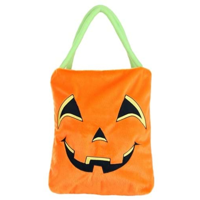 Trick-or-Treat Fuzzy Pumpkin Bag Standard