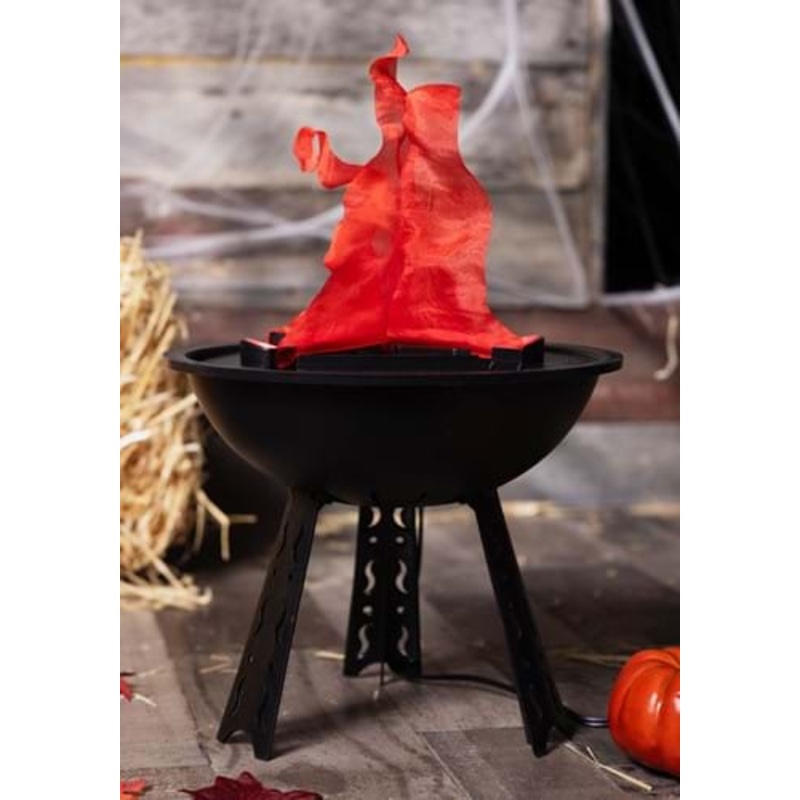 10-Inch Faux Fire Cauldron Prop Decoration Standard