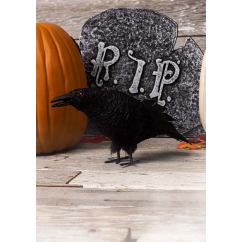 13-Inch Standing Black Crow Decoration Standard