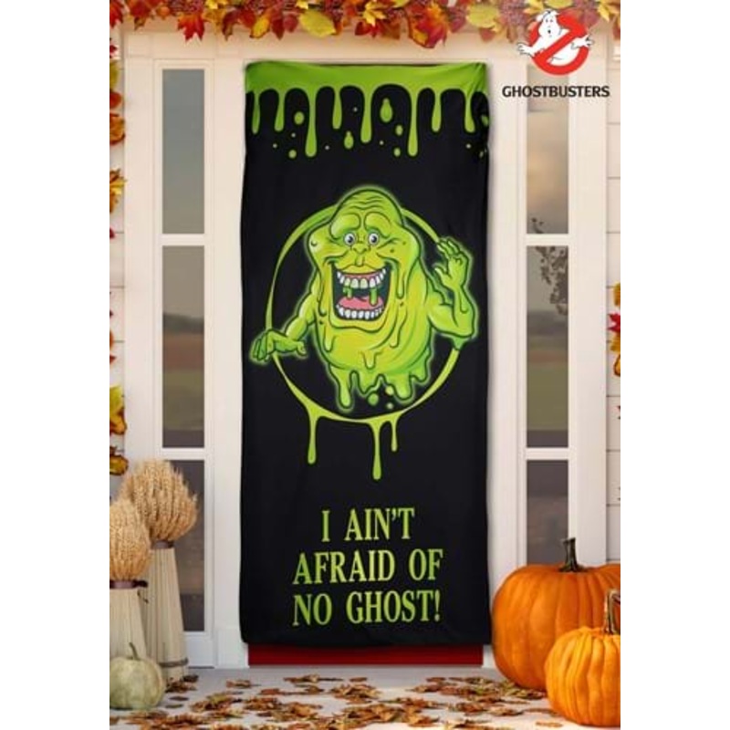 6.4FT Ghostbusters "I Ain't Afraid of No Ghosts" Door Curtain Halloween Decoration Standard
