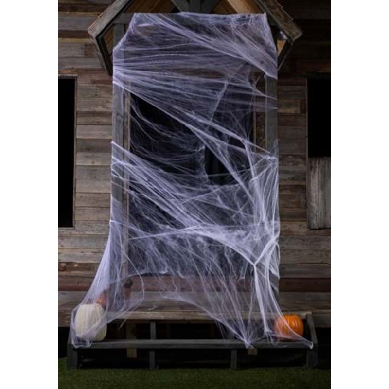 800 Square FT White Spider Web Halloween Decoration Standard