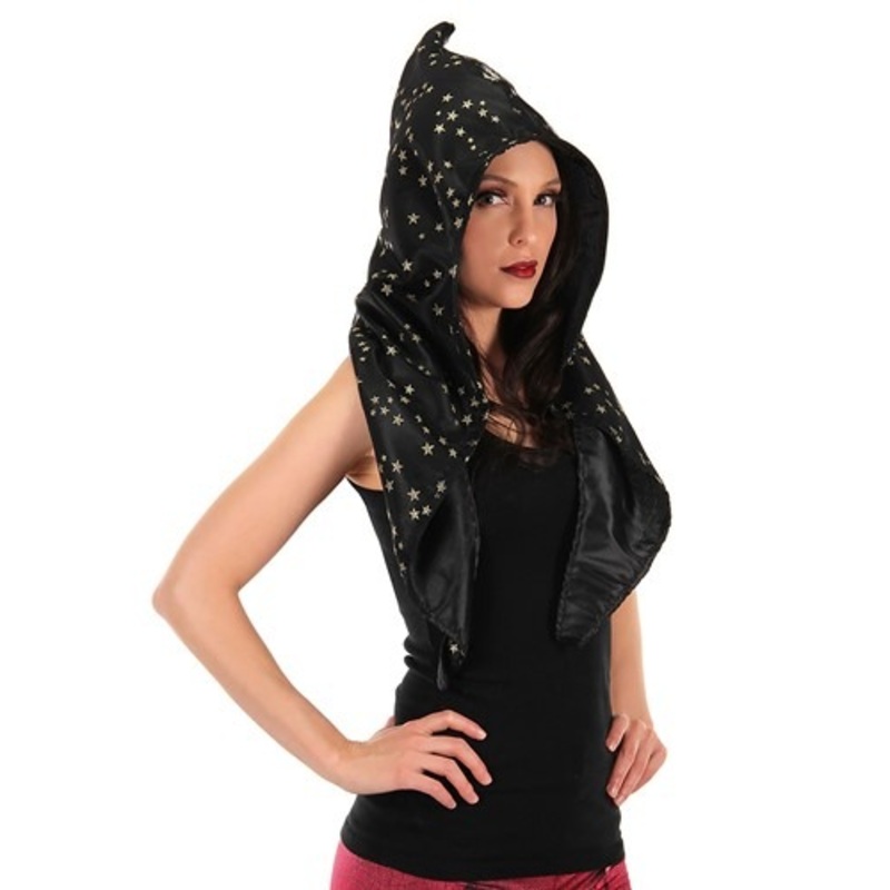 Black Wizard Alchemy Accessory Costume Hood Standard