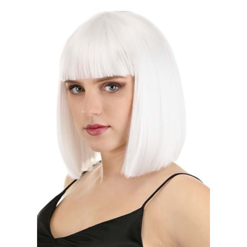 Bright White Bob Wig for Women  Standard