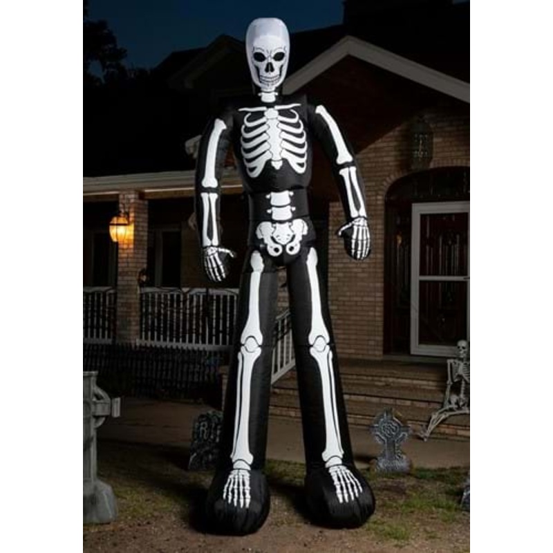 Decorative 12 Foot Inflatable Skeleton Standard