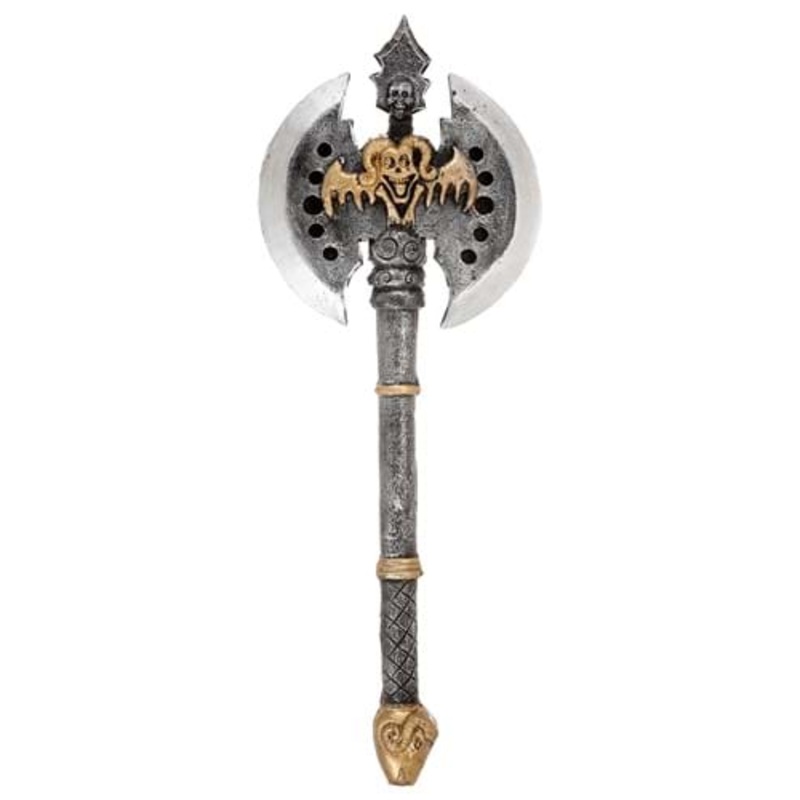 Deluxe Double Bladed Dark Viking Axe Prop Accessory Standard