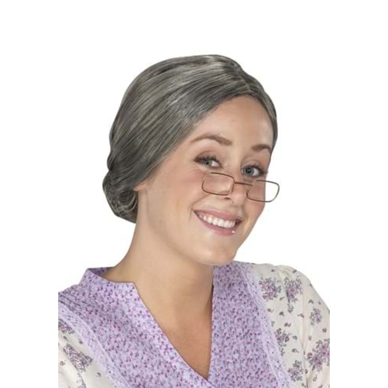 Old Lady Grandma Costume Wig for Women Standard