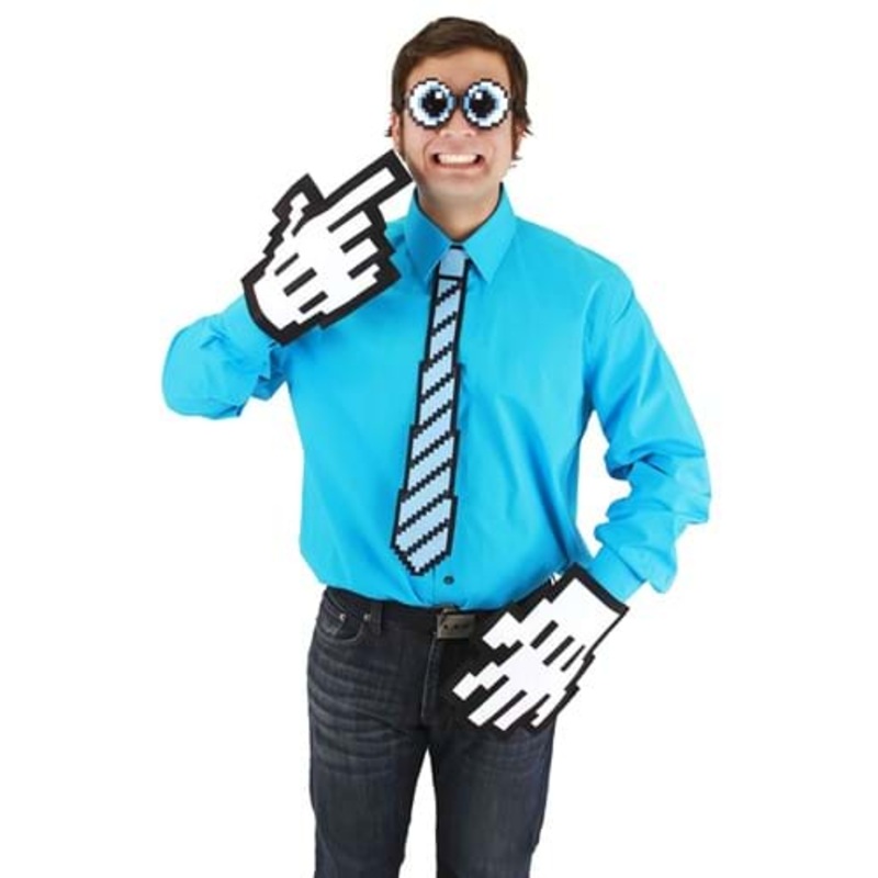Pixel Gamer Necktie Blue/Black Standard