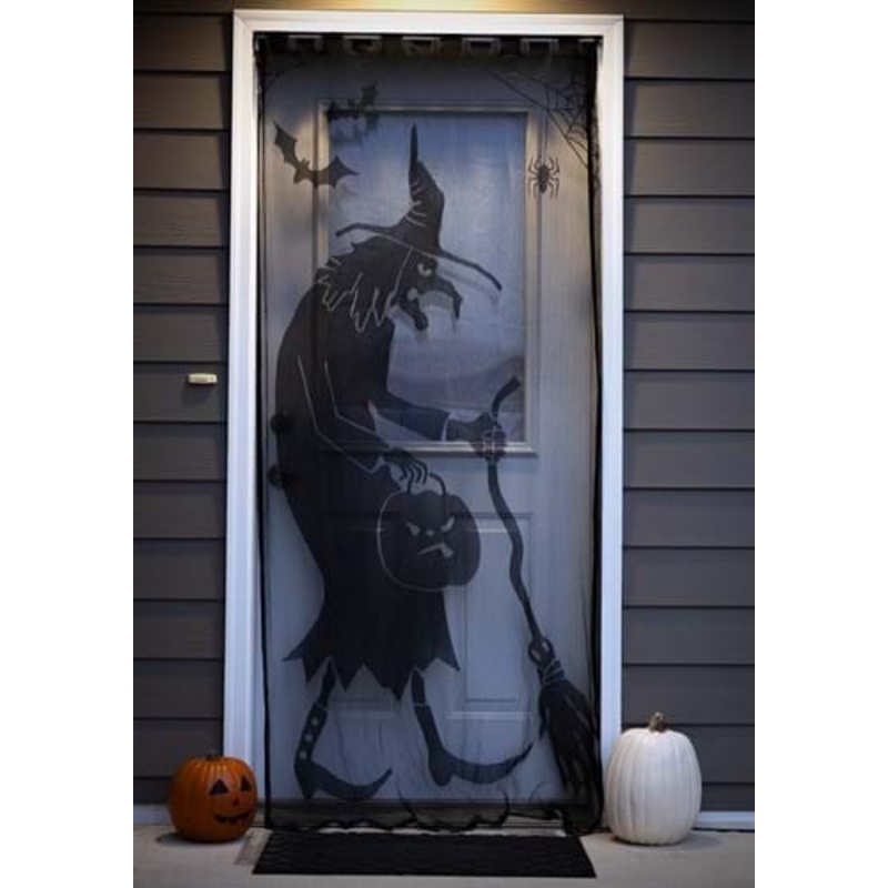 Witch or Treat Door Curtain Halloween Decoration Standard