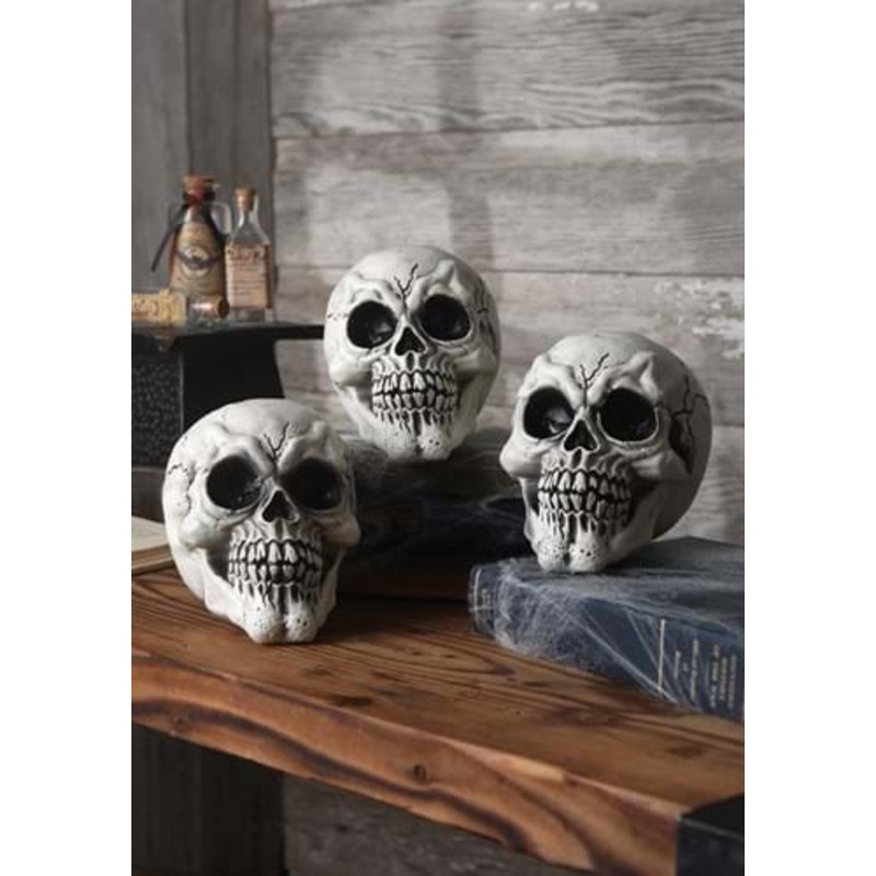 3-Pack of Large Skulls Table Decoration Standard