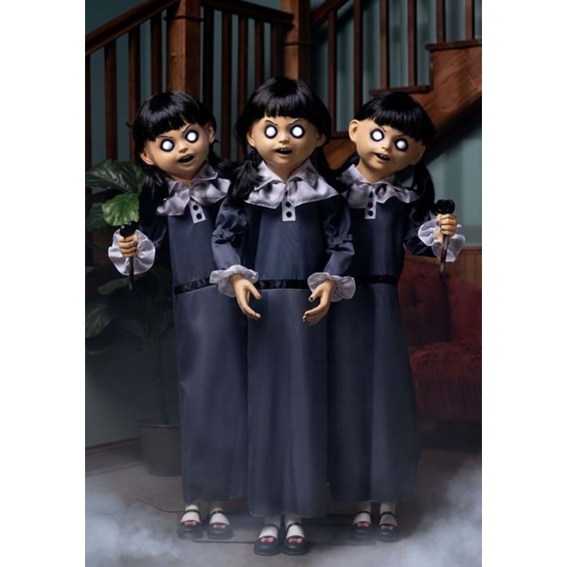 4FT Evil Triplets Animatronic Halloween Decoration Standard