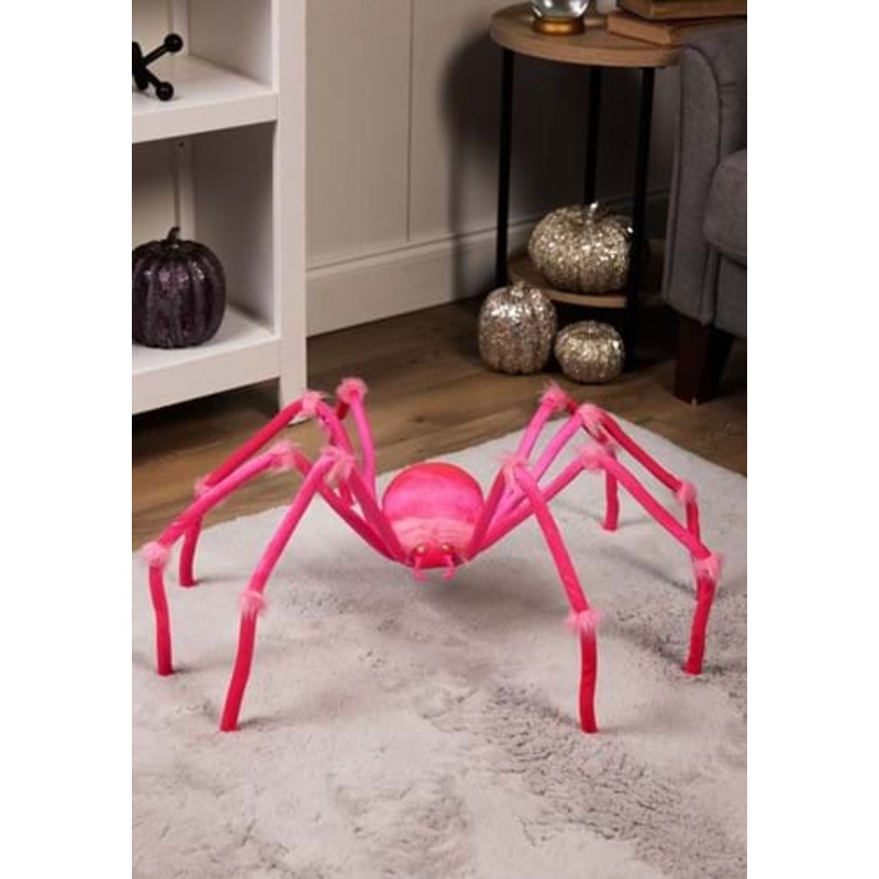 4FT Plush Neon Pink Spider Prop Decoration Standard