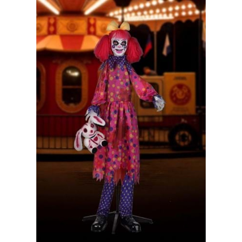 5.25FT Gabby the Grisly Clown Animated Decoration - Scream Saver Standard