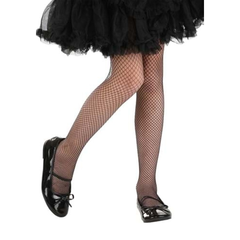 Black Fishnet Costume Stockings for Girls Standard