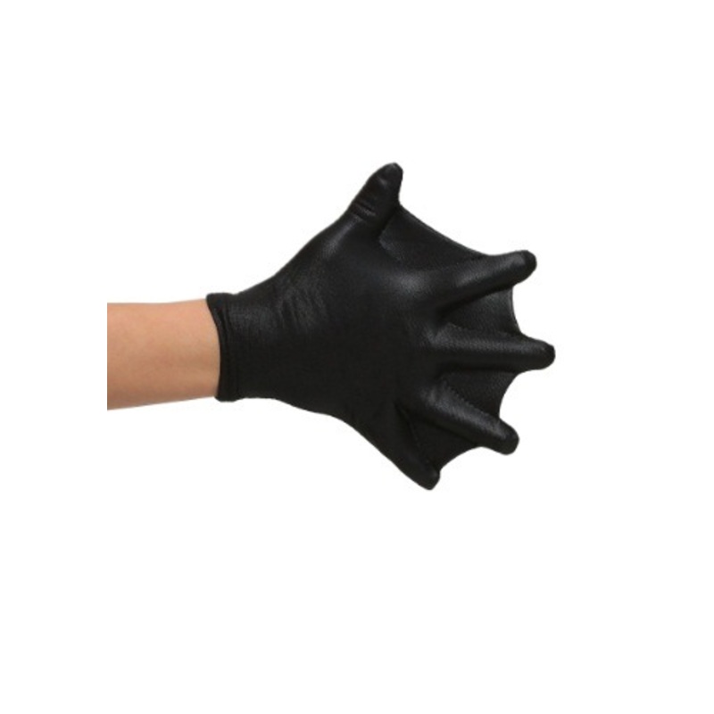 Black Webbed Costume Gloves for Kids Standard