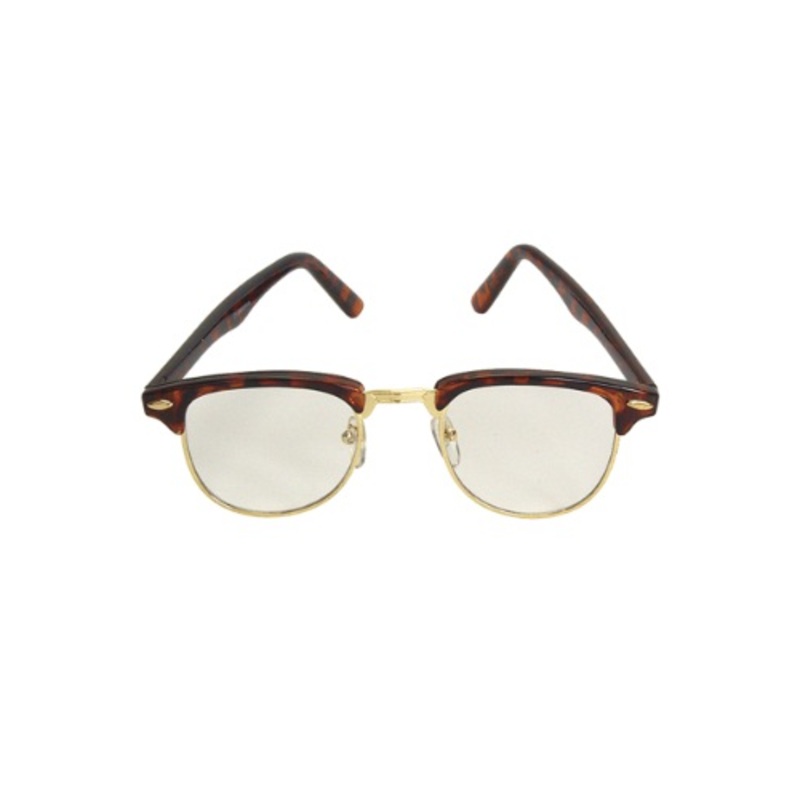 Brown Tortoise Mr. 50's Costume Glasses Standard
