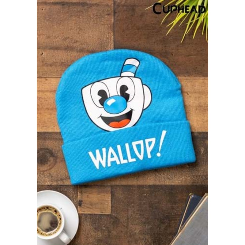 Cuphead | Mugman Printed Folded Cuff Knitted Winter Hat Standard