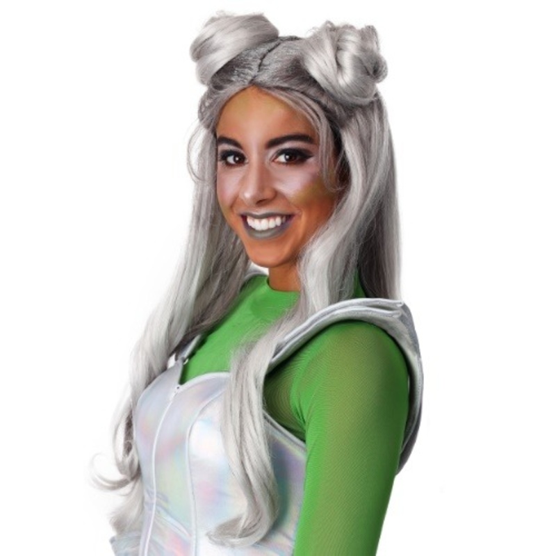 Glitter Space Buns Women's Costume Wig Standard