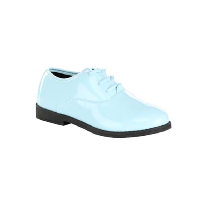 Powder Blue Shiny Tuxedo Shoe for Kids Size 1