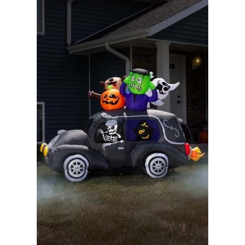 4FT Spooky Hearse Inflatable Halloween Decoration Standard