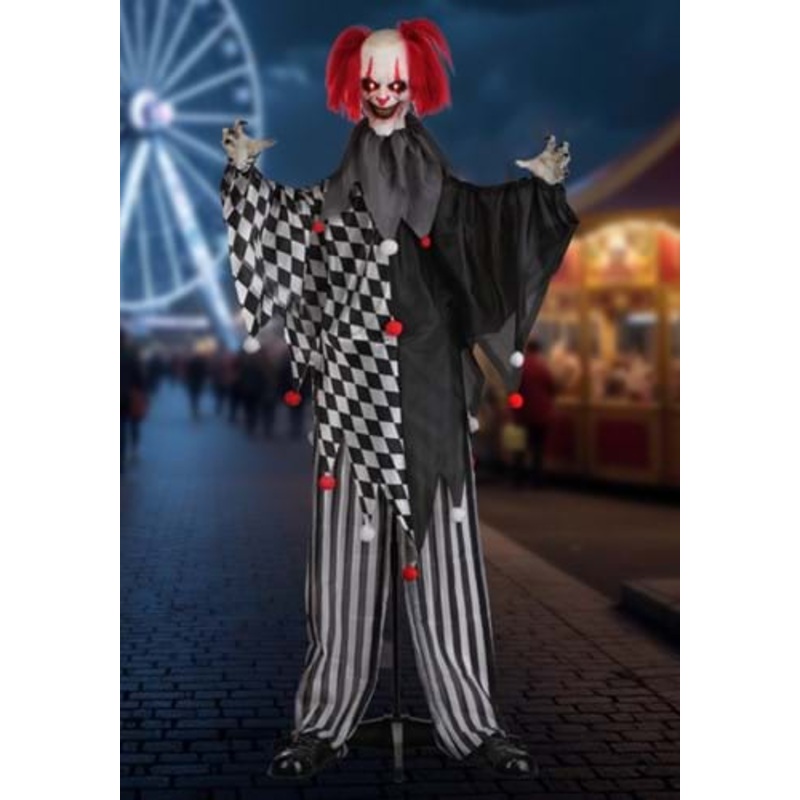 5.6FT Gonna Getcha Animated Clown Decoration - Scream Saver Standard