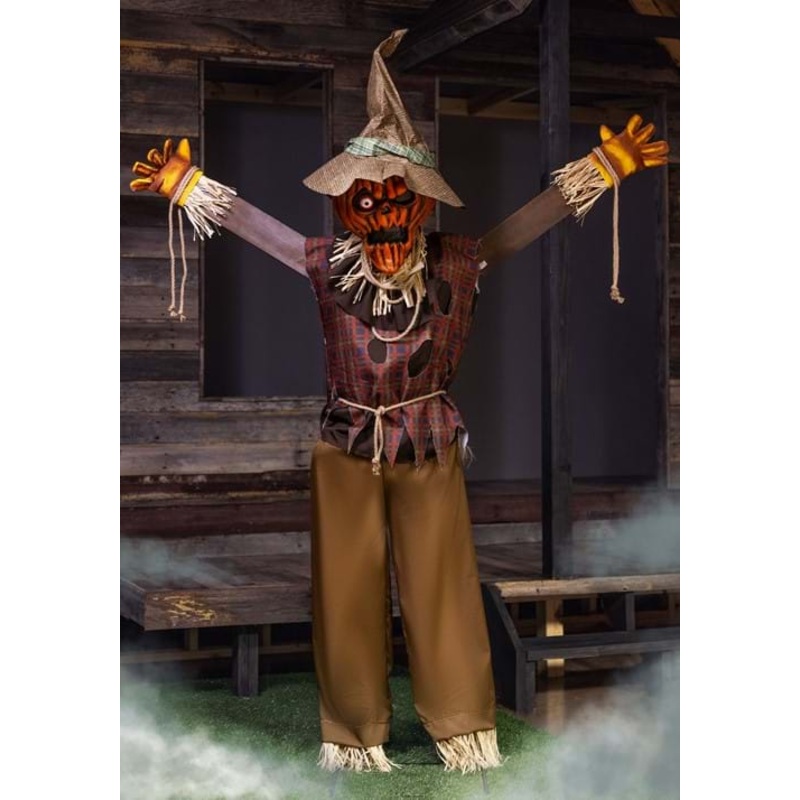 5FT Pumpkin Scarecrow Animatronic Halloween Decoration Standard