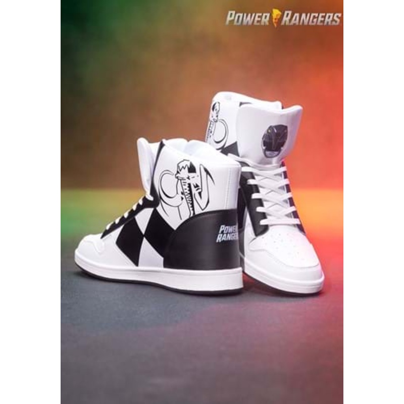 Black Power Rangers Costume Inspired Sneakers for Adults Size 6