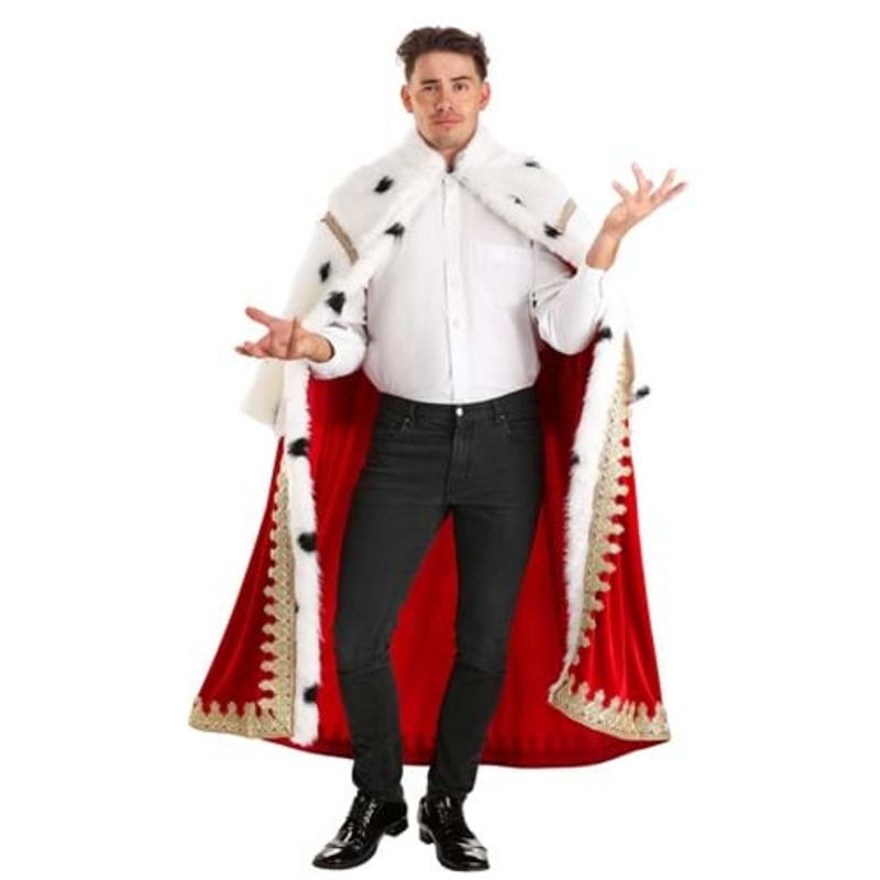 Deluxe Broadway King Costume Cape for Adults Standard