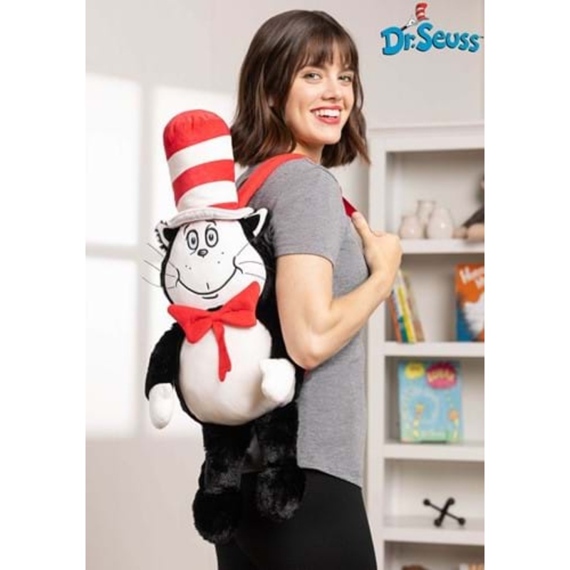 Dr. Seuss Cat in the Hat Plush Backpack Standard