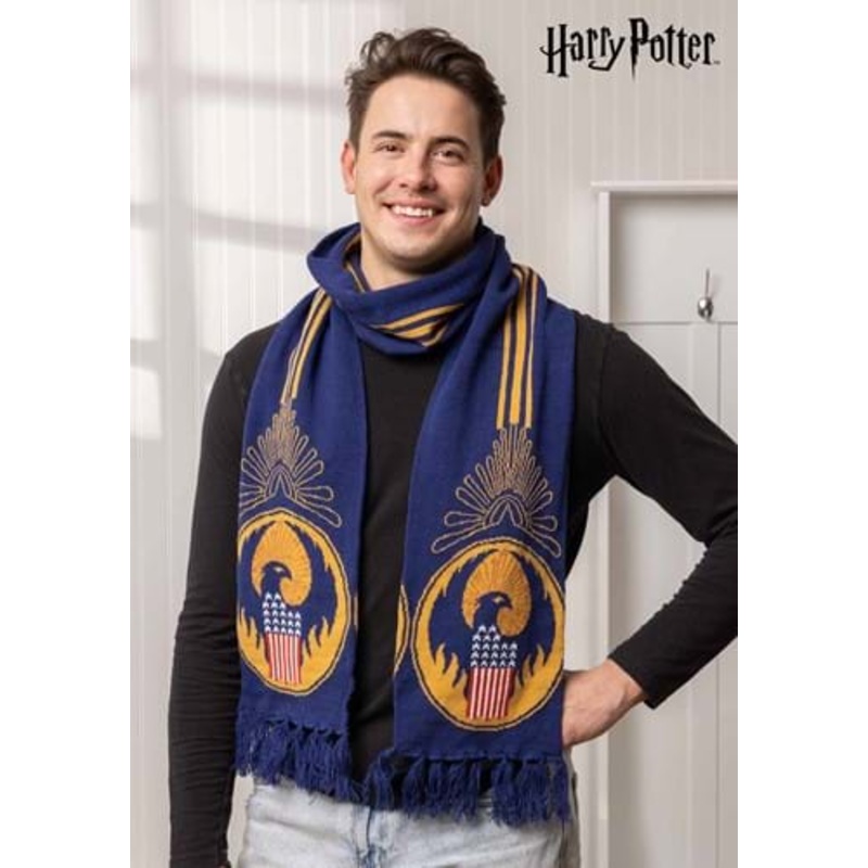 Harry Potter MACUSA Blue Knit Scarf Standard